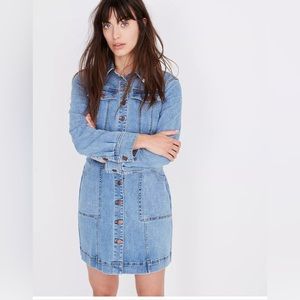 Madewell Denim Structured Shirtdress - Medium Wash